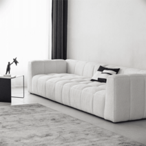 3.5인용쇼파 원룸쇼파 수입 쇼파전문매장, 4인, 화이트 램스울