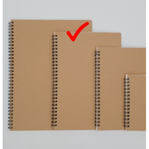 B5 스프링 무선노트 크라프트 무지 연습장 바인더 링, 단품, 단품