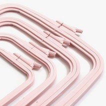 터키 너즈 플라스틱 핑크 사각 수틀 프랑스자수 십자수, 터키너즈 핑크-9.5cm x 11cm