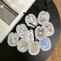 딥티크 스타일 솔리드 향수 카드 타원형 옷장 청정기 캐비닛 아로마 테라피 데오도란트 자동차 향수 홈 장식, 장미
