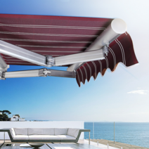 대박 고정 어닝 테라스 전원주택 천막 접이식 비가림막 파고라 가게 옥상 핸드 발코니 선쉐이드 차양 비막이 파고라 차양막 햇빛가리개 카페 어닝, 5m x 3m