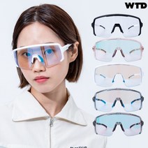 WTD 변색 선글라스 골프 자전거 고글 스포츠글라스 G1, 화이트-블루