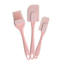 케이크띠지 제과제빵실기준비물 케이크분할기 크림 스크레이퍼 빵 버터 주걱 믹서 오일 브러시 주방 베이킹 도구 실리콘 붙지 않는 주방 3 개/세트, 02 pink set