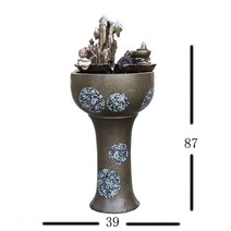 거실분수 중국식 응접실이 있다 페이크 산 흐르는물 수반 도자기 어항 가속기 마네키 풍수륜 이사 개업 4774912814, 높은 산 흐르는물 기둥을세우다 타입