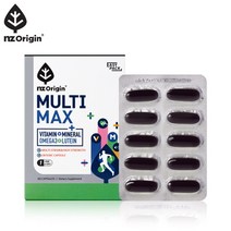 멀티 맥스 비타민 미네랄 오메가3 루테인 60캡슐 종합 영양제 EPA+DHA500mg 소형어종 멸치 미국산 혈행 눈건강 활력 4in1 수험생 남성 여성 부모님, 1050mg