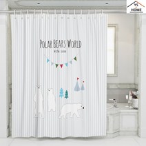 와이에쓰홈 베어월드 모던 패브릭 DTP 샤워커튼 180cm x180 YS-38, 1개