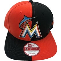 New Era NA 뉴에라 마이애미 말린스 9FiFTY 스냅백 투톤 조절 가능 모자
