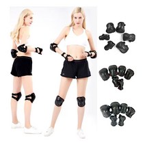 키밍 성인용 스케이트보드 보호대 킥보드 무릎 팔꿈치, 더블윙스 블루