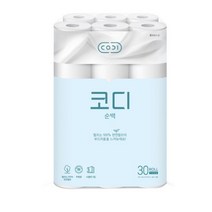 코디 순백 3겹 천연펄프 롤 화장지 30m, 60개입, 1팩