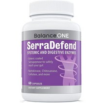 미국직구 Balance ONE에 의한 SerraDefend 바이오필름 전신 효소 Serrapeptase Nattokinase Protease Cellulase 2개월 공급, 수량, 상세참조