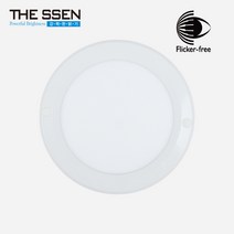더쎈 LED 6인치 엣지 12W 원형직부등 플리커프리, 전구색