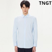 (정품)TNGT (95/100 사이즈 특가) 블루 실크터치 레귤러칼라 드레스 셔츠