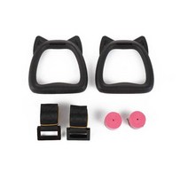 짐링 우드 철봉 체조 링 맨몸 운동기구 스트랩 강도 훈련 매달린 실내 어린이 체조 링 2 개 조절식 풀업, 02 2m