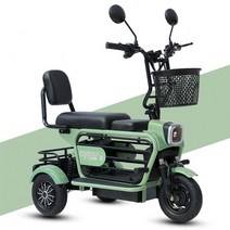 전기자전거 전기자전거렌탈 10 인치 접이식 3 륜 전기 자전거 350w 미니 부모-자식 가정용 전자, 02 green, 02 10ah battery