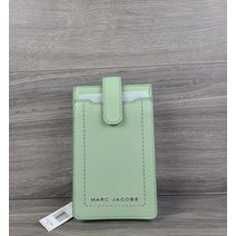 마크 제이콥스 크로스바디 스몰 가죽 휴대폰 파우치 핸드백 민트 그린 가방 레더