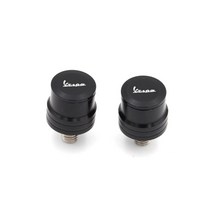 오토바이 미러 백미러 피아지오 베스파 GTS300 스쿠터 알루미늄 미러 홀 블랭킹 플레이트 커버 왼쪽 및 오, 06 2019-2020 Black