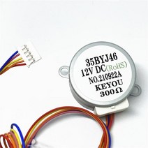 35BYJ46 DC 5V 12V 300 ohms 24V 스텝 영구 자석 기어 모터 소형 스테퍼 모터 가습기 수리 부품, 01 10MM shaft_02 12V 90 Ohms