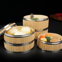 친환경 편백 대나무찜기 딤섬 만두 찜통 편백찜기, 18CM 3단 찜기