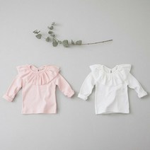 백일 6개월 돌 2살 3살 유아 여자 아기 옷 가을 여아 외출복 긴팔 프릴티셔츠
