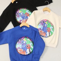 봄신상 옷 로블록스 레인보우 프렌즈 옷 인형 스팽글 반전 변신 블루 여아 남아 주니어 아동 어린이 맨투맨 티셔츠