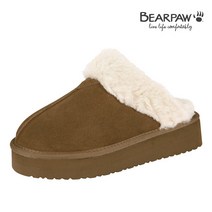 [베어파우] (BEARPAW) 여성 THEA 웨지 양털 슬리퍼 히코리 (K824002OD