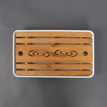 구름 다기 차판 화이트 33x19cm 다도찻상 퇴수기 차 다기상:GUSWKD YEBE 빛을발하라 + 1030603205
