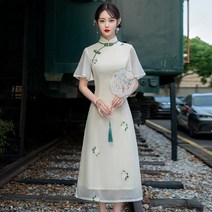 빅사이즈 철릭원피스 생활한복 원피스 봄 여름 퓨전 개량 한복