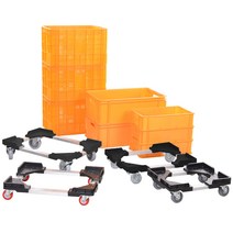티렉스 알루미늄 앵글 달리 운반 주문제작, 550mm*450mm/무소음(3인치)