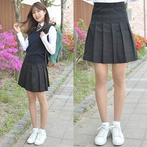 교복몰 / 백합주름치마 블랙 전체 주름교복치마