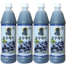 청솔 블루베리 음료베이스 835ml / 과일원액, 4개