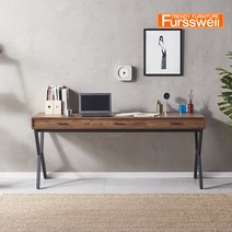 퍼스웰 시티 입식테이블 서랍형철재책상1800(SG_087), 멀바우