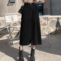 라라벨 여성용 데님 스커트 뮤이 데일리 데님스커트