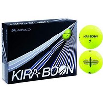 Kasco 카스코 KIRABOON 골프 볼 12개입, 옐로우