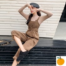 골덴멜빵바지 코듀로이멜빵바지 패션 일자핏 여성 임산부 골덴멜빵팬츠 루즈핏