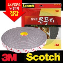 3M 단열 문풍지 실내용 대형 문틈막이/투명문풍지/문풍지/풍지판/현관문문풍지, 단일 수량
