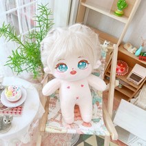 무속성솜인형 20cm 만들기 아이돌인형 DIY 제작, 스켈레톤 20cm로 업그레이드, Mi Ka의 긴 머리와 알몸 아기