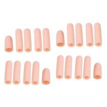 GHSHOP 20 조각 엄지 부목 실리콘 핑거 슬리브 캡 스킨 컬러, 설명, 실리카 젤, 20개