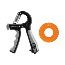 VOLAR 카운터악력기+실리콘타이어악력기, 블랙그레이, 오렌지(60LB)