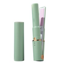 휴대용고데기 미니 슬림 헤어 고데기 Usb 충전식 무선 스트레이트너 플랫 론 스트레이트닝 컬링 휴대용 컬러 스타일링 도구, 중국_녹색