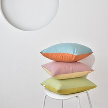 쇼파쿠션 무지 양면 사용 소파쿠션 솜포함, 카키엣지