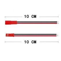 커넥터 부속품 커넥터 부속품 10 쌍 100mm 200mm 2 핀 jst 플러그 커넥터 남성 + 여성 플러그 커넥터 rc 완구 용 케이블 와이어 배터리 led 램프, 10cm 10쌍