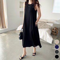 세이스타일 차랑 포켓 박스 A롱 원피스