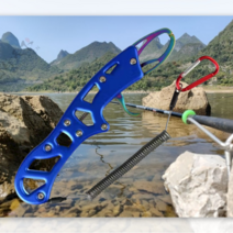 총호 물고기 립그립 집게 풀메탈 피싱그립 피쉬 그립퍼, 블루