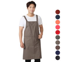 DAE47 남여공용 빅사이즈 큰 미술 공방 카페 앞치마, DAE47 브라운