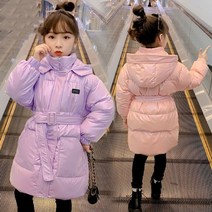 주니어 여아 롱 패딩점퍼 자켓 키즈 따뜻한 하프 패딩점퍼 아우터160