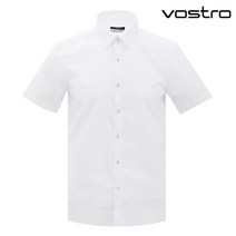 보스트로 보스트로 코튼 혼방 스트레치 반팔 드레스 셔츠-M0DS1661