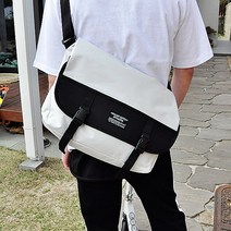 꼰스 배색 메신저 크로스백