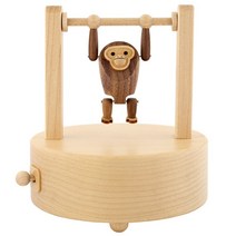 크리스마스 뮤직 박스 나무 장식 용품 데코 오르골, 긴팔원숭이