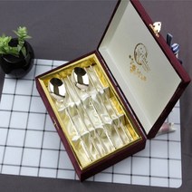 신혼 가족 수저 세트 티타늄 코팅 각인 숟가락 젓가락, 2P 세트