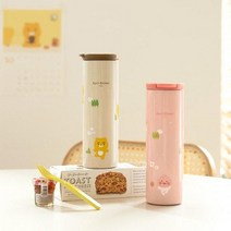 카카오프렌즈 슬림 550ml 물병 - 스텐 에이프릴샤워 보온보냉 텀블러, 어피치